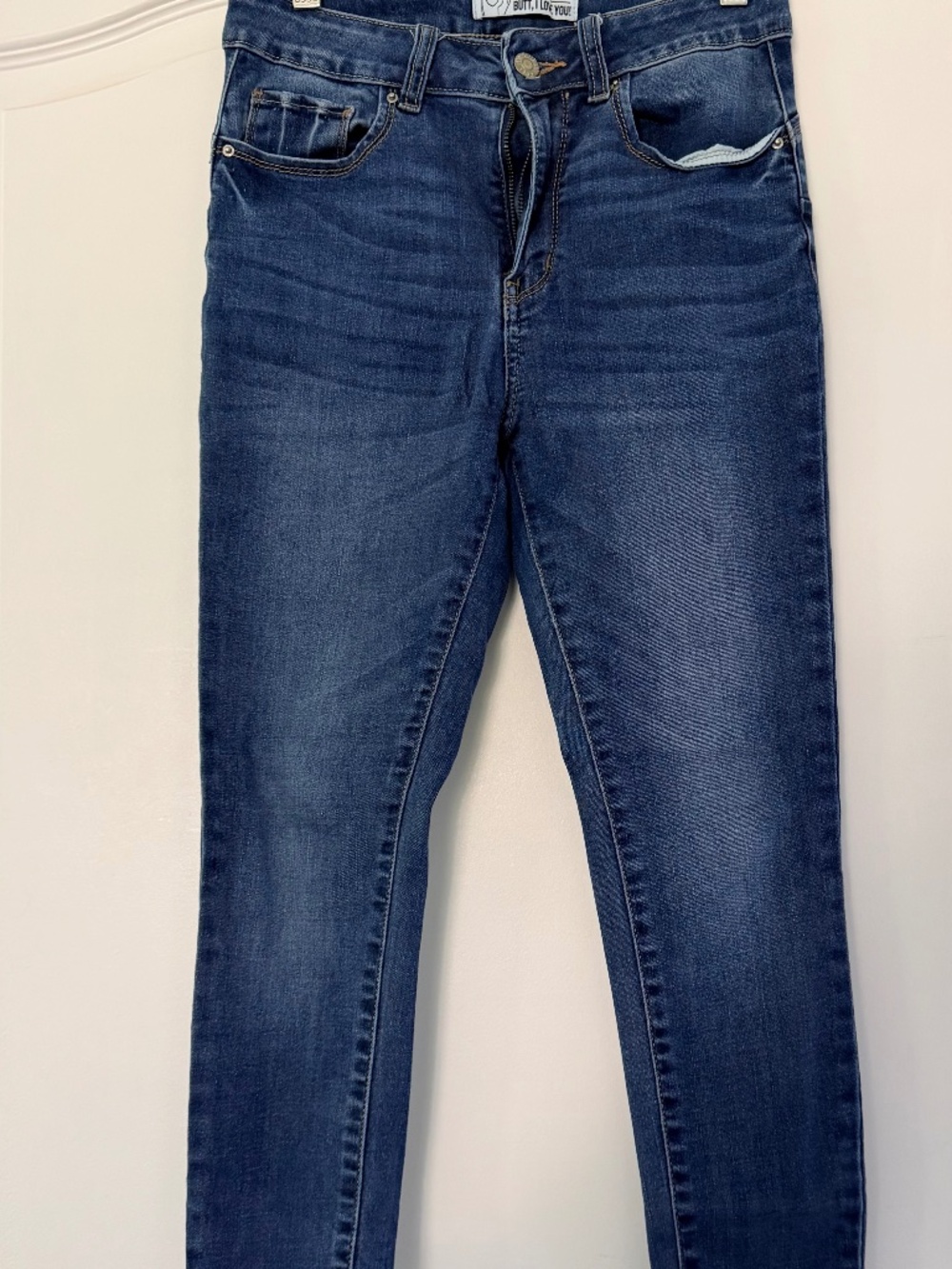 Butt I Love You Wax Skinny Jeans